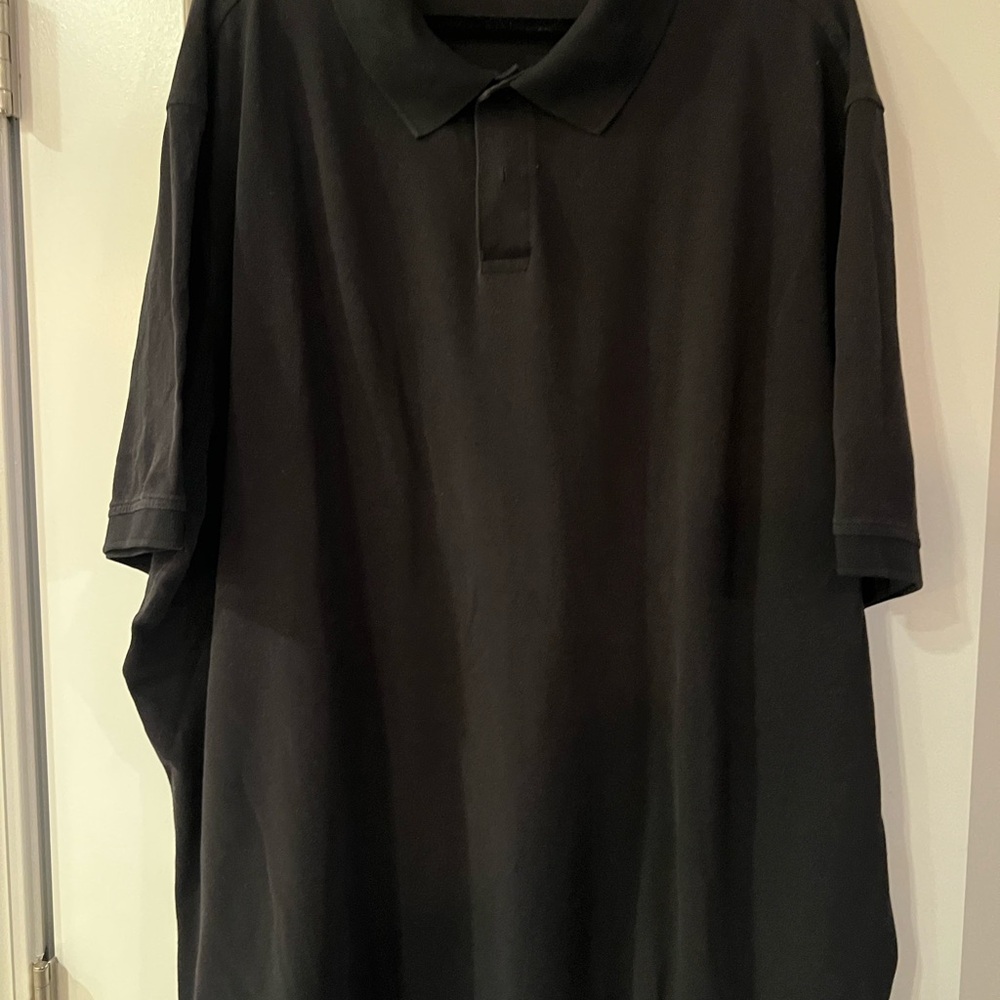Roundtree & Yorke Men's Black Short-Sleeve Polo Shirt 4xlt Like new